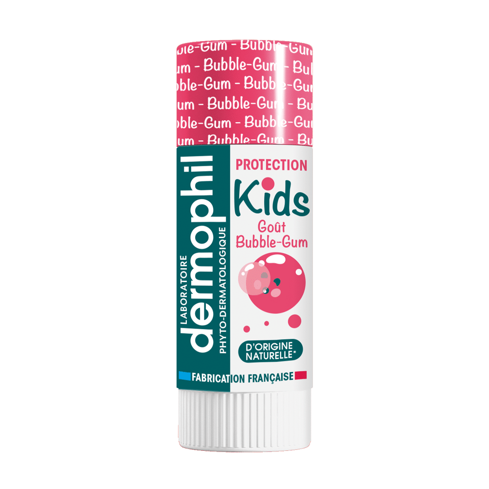 Baumes à lèvres en pharmacie - Baume à Lèvres Enfant - Stick à Lèvres Kids Bubble Gum - Dermophil